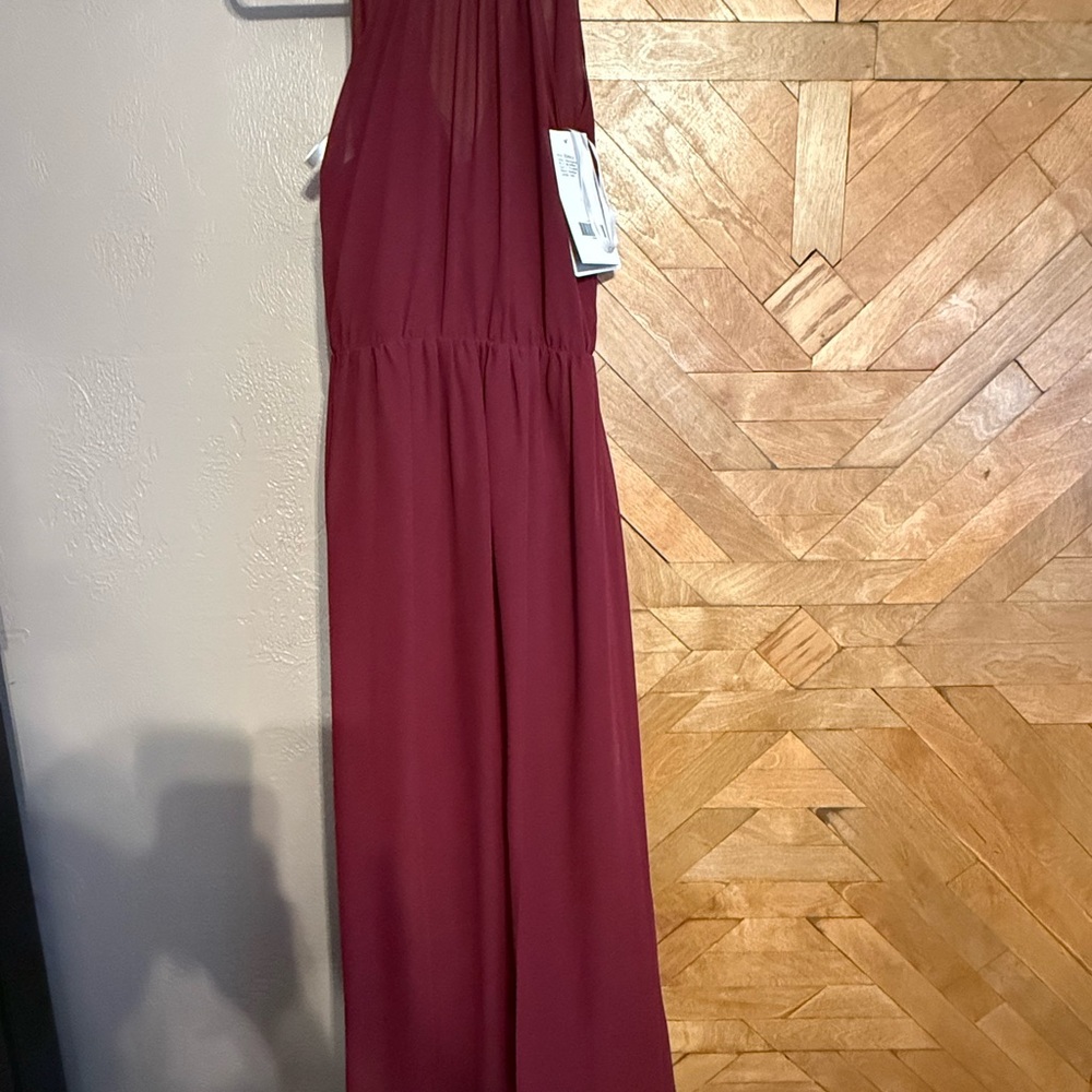 Christina Wu Burgundy Maxi Dress